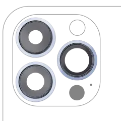 Back Camera Lens With Bracket & Bezel Compatible For iPhone 13 Pro / 13 Pro Max (Aftermarket Plus) (Sierra Blue)