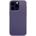 Back Housing W/ Small Pre-Installed Compatible For iPhone 14 Pro (US Version) (No Logo) (Aftermarket Plus) (Deep Purple)