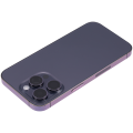 Back Housing W/ Small Pre-Installed Compatible For iPhone 14 Pro (US Version) (No Logo) (Aftermarket Plus) (Deep Purple)