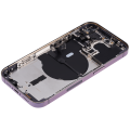 Back Housing W/ Small Pre-Installed Compatible For iPhone 14 Pro (US Version) (No Logo) (Aftermarket Plus) (Deep Purple)