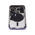 Back Housing W/ Small Pre-Installed Compatible For iPhone 14 Pro (US Version) (No Logo) (Aftermarket Plus) (Deep Purple)
