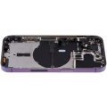 Back Housing W/ Small Pre-Installed Compatible For iPhone 14 Pro (US Version) (No Logo) (Aftermarket Plus) (Deep Purple)