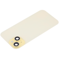 Back Glass With Steel Plate With Wireless NFC Charging MagSafe Magnet & Flashlight Flex Compatible For iPhone 15 (No Logo) (Yellow)