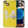 Back Glass With Steel Plate With MagSafe Magnet Pre-Installed Compatible For iPhone 14 (Used OEM Pull: Grade A) (Yellow)