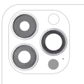 Back Camera Lens With Bracket & Bezel Compatible For iPhone 13 Pro / 13 Pro Max (Silver) (Real Sapphire / Premium)